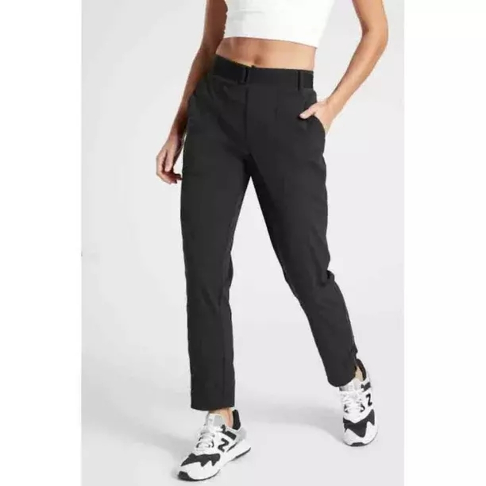 Athleta Black Ankle Cropped Pants High-Waisted